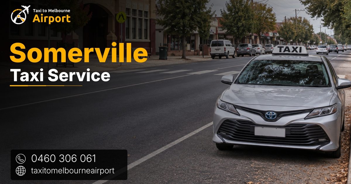 Taxi to Melbourne Airport on a street in Somerville