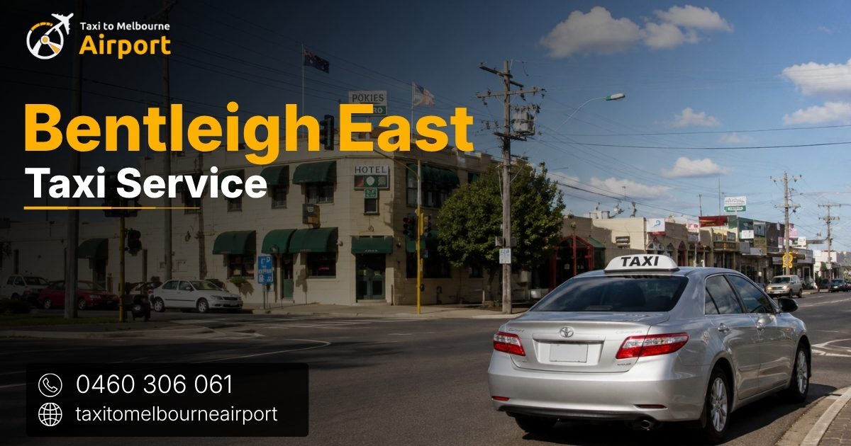 Taxi to Melbourne Airport on a street in Bentleigh East