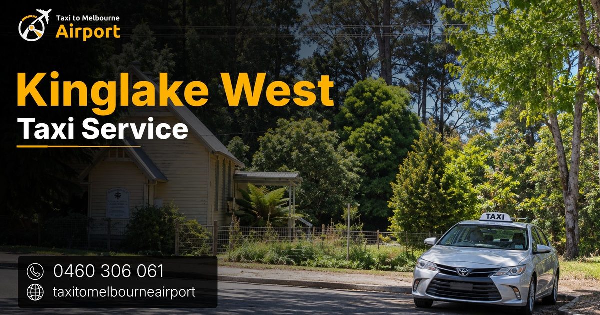 Taxi to Melbourne Airport on a street in Kinglake West