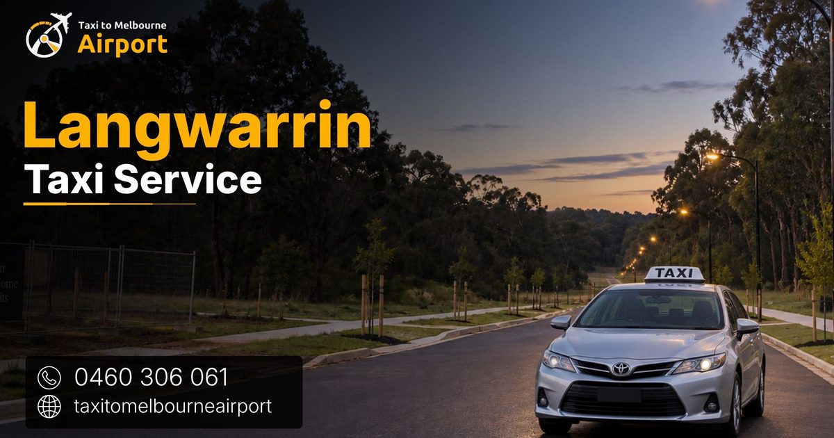 Taxi to Melbourne Airport on a street in Langwarrin