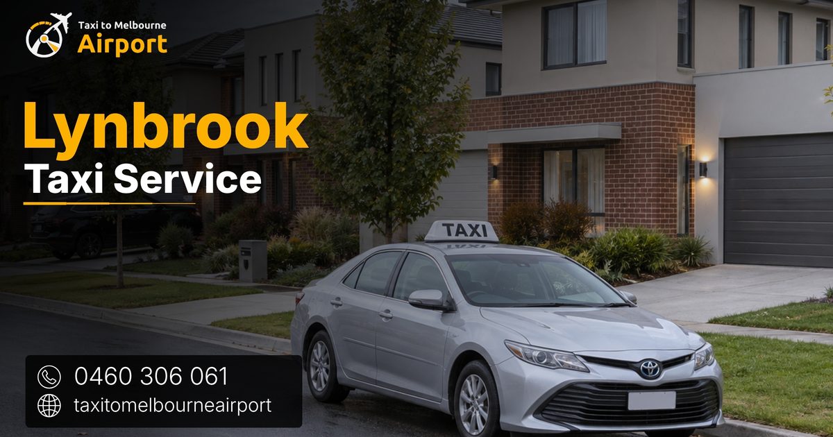 Taxi to Melbourne Airport on a street in Lynbrook
