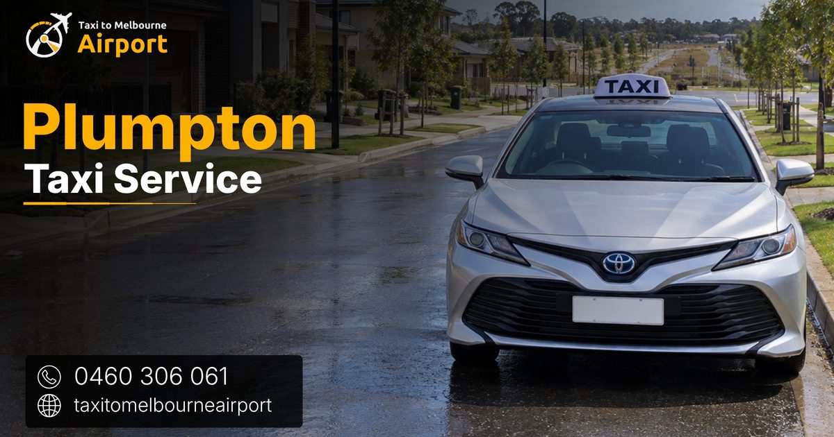 Taxi to Melbourne Airport on a street in Plumpton