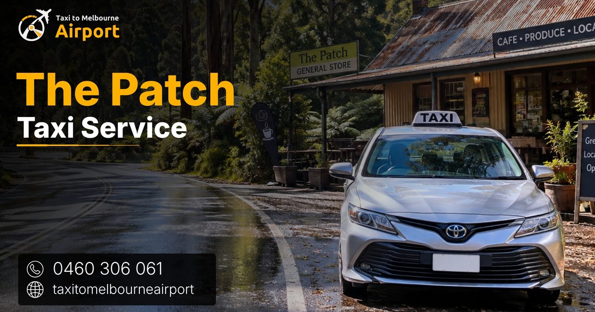 Taxi to Melbourne Airport on a street in The Patch
