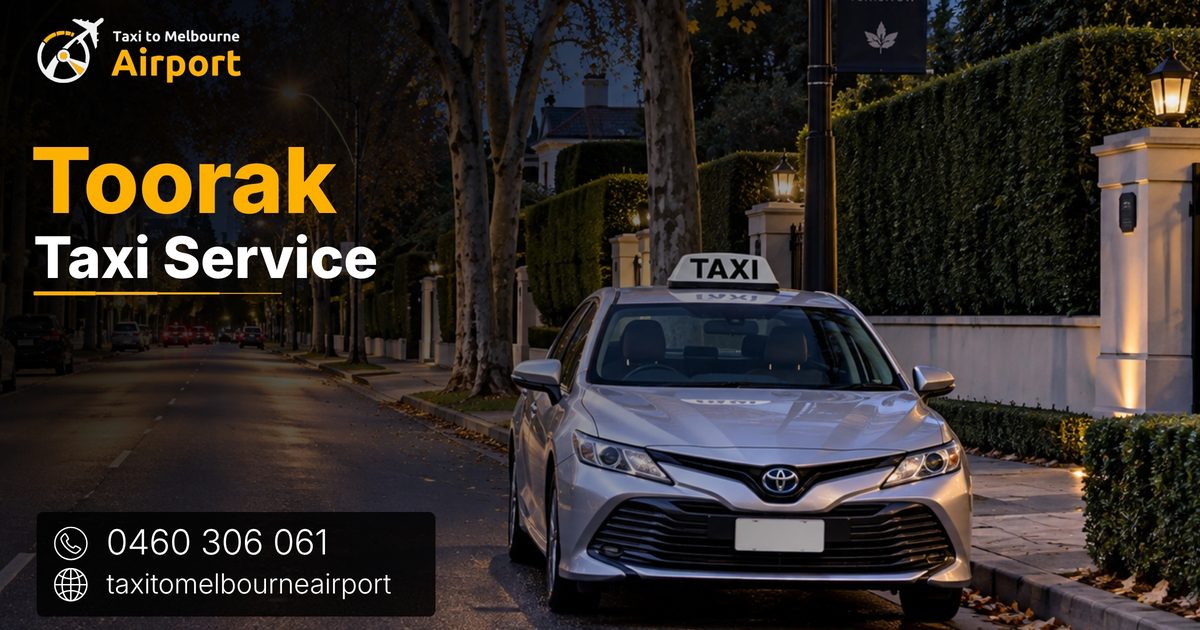 Taxi to Melbourne Airport on a street in Toorak