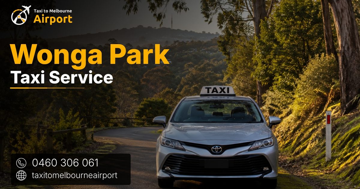 Taxi to Melbourne Airport on a street in Wonga Park